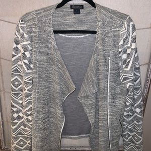 Lucky Brand Zip Up Blazer Aztec Sleeves - Large